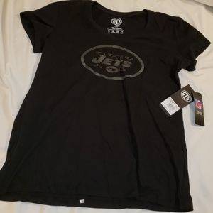 OTS Rivals New York Jets Womens V-Neck Tees Sz XL